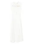 Длинное платье с кристаллами SANDRO, белый - фото