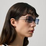 Feng Chen Wang Прямоугольные солнцезащитные очки унисекс, Dark Gray - фото 6