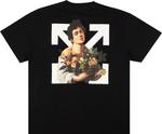 Футболка Off-White Caravaggio Boy Over Tee 'Black/White', черный - фото 3