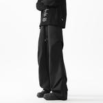 Унисекс карго-брюки EUSU, черные [Летняя ледяная шелковая ткань] (В комплекте с футболкой с коротким рукавом) - фото 6