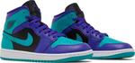 Кроссовки Wmns Air Jordan 1 Mid Black Grape, фиолетовый - фото 8
