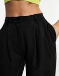 Черные повседневные широкие брюки ASOS DESIGN Hourglass - фото 2