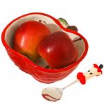 Наборы посуды KAWASIMAYA, 5-Inch Apple Bowl With Spoon - фото