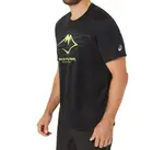 Футболка ASICS Fujitrail Running T-Shirt 'Black Green', черный - фото 5
