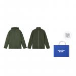 Куртка унисекс цвета хаки Skechers, Kara Mai Green + Сумка для покупок в комплекте - фото