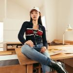 Женский топ Tommy Hilfiger, синий - фото 5