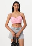 Топ RUCHED STRAPPY CROP Glamorous, розовый - фото 4