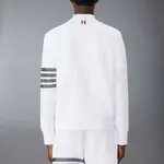 Хлопковый кардиган на 4 пуговицах THOM BROWNE, белый - фото 4