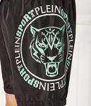 Пляжные шорты мужские Plein Sport с принтом, черный - фото 3