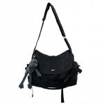 WARRIOR Серая нейлоновая сумка через плечо, Black with Gray Frog Pendant - фото