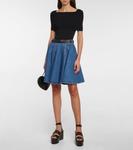 Трикотажное боди с открытыми плечами ALAÏA, черный - фото 2