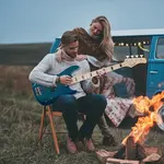 Электрогитара Glarry Blue GP PRO бас без накладки - фото 8