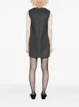 Мини-платье без рукавов с бантом Vivetta, серый - фото 4