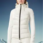 Утепленная флисовая куртка с капюшоном Moncler Grenoble, Снег - фото 3