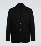 Однобортный блейзер Prada, черный - фото