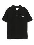 Рубашка-поло с логотипом BOSS Kidswear, черный - фото
