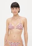 Топ бикини MOSCHINO SWIM TRIANGLE, White/Red/White - фото