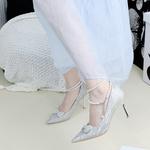 Ainer-cat Ainer cat Slim Heel High Heels 8cm Women's Silver - фото 7