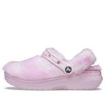 Тапочки classic fur sure clogs ballerina 'pink white' Crocs, белый - фото