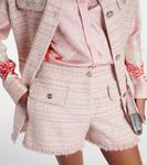 Твидовые шорты с бахромой Versace, Dusty Rose - фото 4