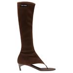 Сапоги-шлепанцы из эластичной замши Miu Miu - фото 2