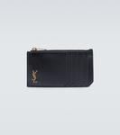 Маленькая визитница cassandre на молнии Saint Laurent, черный - фото