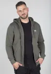 Толстовка с капюшоном Alpha Industries "Basic Zip Hoody SL", оливковый - фото