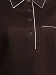 Поло с кантами Prada, коричневый - фото 3