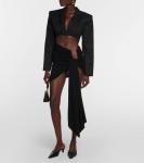 Мини-юбка с вырезом и драпировкой CHRISTOPHER ESBER, черный - фото 2