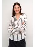 Блузка Kaffe, цвет chalk/black stripe - фото 2