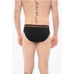 Боксеры из хлопка в рубчик с логотипом на поясе Dsquared2, черный - фото 2