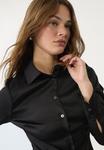 Блуза Stradivarius Button-down blouse, Black - фото 4