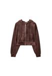 Худи Stradivarius HOODIE WITH, Dark Brown - фото 5
