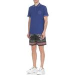 Хлопковая поло с вышитым логотипом VERSACE JEANS COUTURE, синий - фото 3