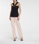 Креповый топ с вырезом Stella McCartney, черный - фото 2