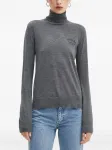 Свитер с воротником-стойкой и логотипом Iceberg, серый - фото