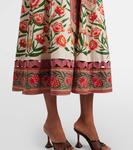 Хлопковое платье миди с принтом Farm Rio, Ainika Delicate Off-White - фото 5