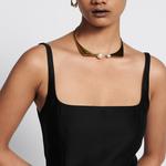 Платье женское Dior на бретельках, черный - фото 5