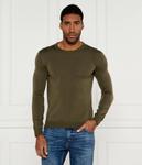 Свитер из шерсти HUGO San Cedric-M1 Regular Fit, зеленый - фото