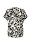 Блуза Kaffe KAANO, Black Light Beige Flower/Black - фото 6