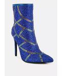 Ботинки High Roller на шпильках, украшенные стразами Rag & Co, синий - фото 3
