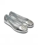 Кожаные балетки Minnie Mouse Travel Tory Burch, серый - фото 3