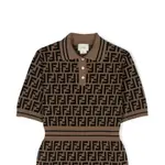 Детское платье FENDI, коричневое - фото 4