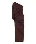 Женское платье макси с драпировкой NOCTURNE, коричневый - фото 4