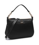 Сумка-мессенджер кожаная Dkny на молнии, черный - фото 4