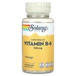 Solaray Vitamin B-6 Time Release 100 mg 60 VegCaps - фото