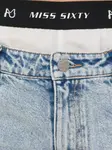 Шорты с бахромой и логотипом Miss Sixty, синий - фото 3