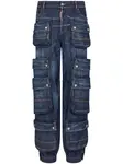 Зауженные джинсы карго DSQUARED2, синий - фото
