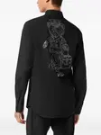 Рубашка с рисунком медведя Philipp Plein, черный - фото 4