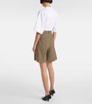 Шорты из девственной шерсти Róhe, хаки - фото 3